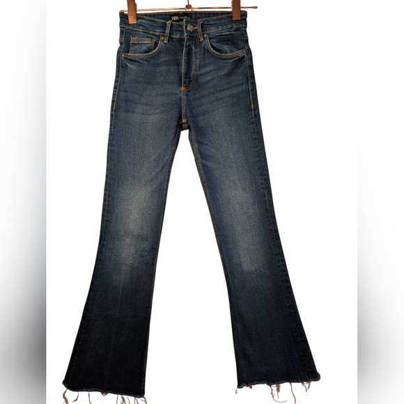 12.Zara Women's Blue Flared Jeans - Picture 1 of 4